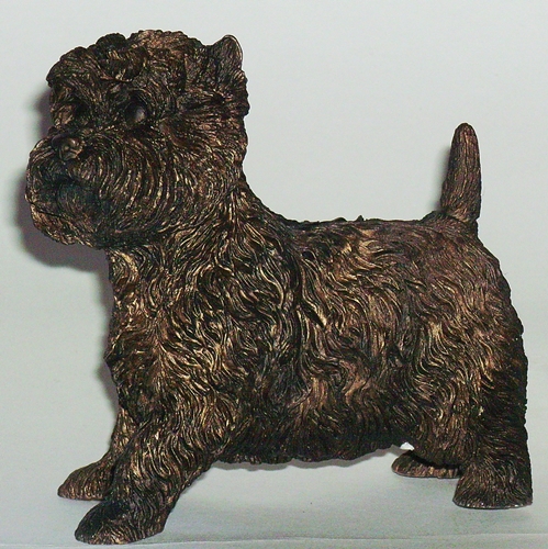 West Highland Terrier , Sonderauflage in Bronze Optik